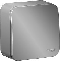 Переключатель накладной Systeme Electric Blanca 1-кл. проходной алюминий картинка